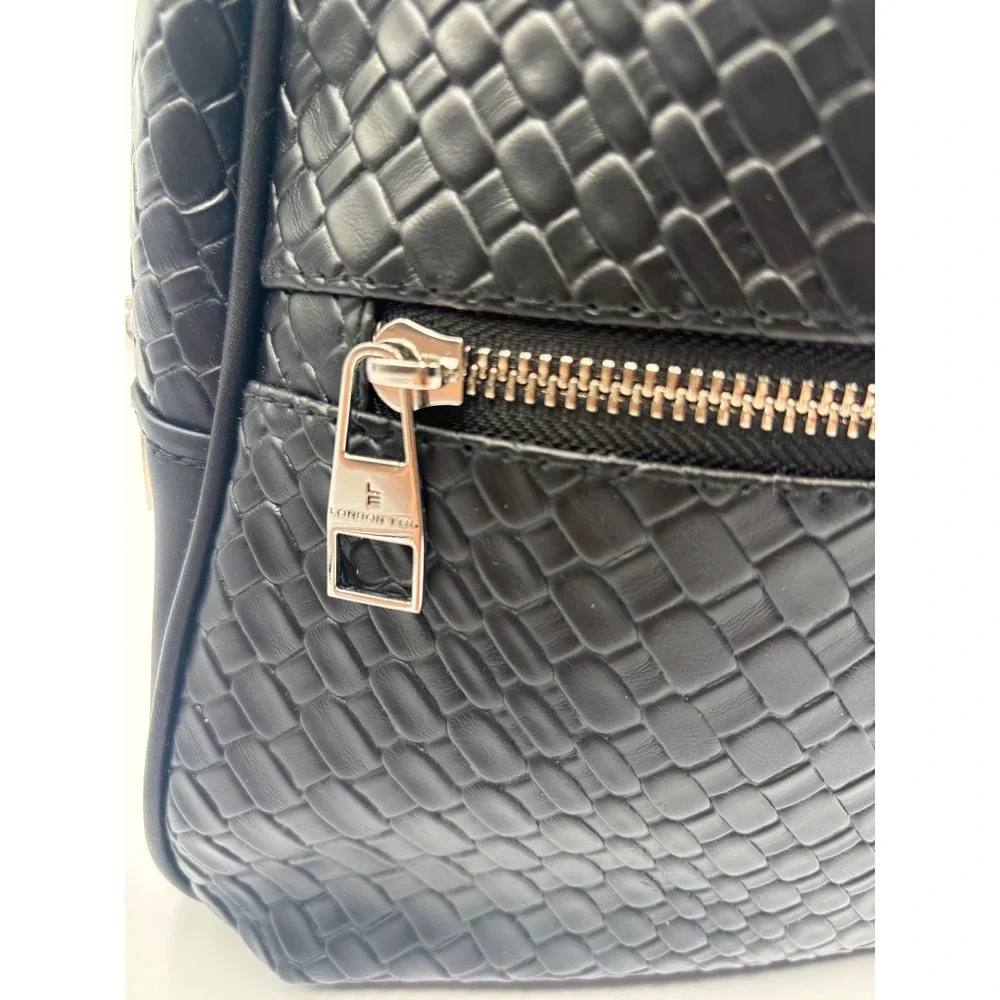 London‎ Fog Bowery Medium Woven Backpack Black LFH24755-BLAK New